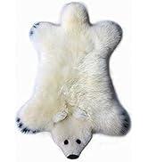 Amazon.com: Gracefur Genuine Australian Lambskin Polar Bear Rug