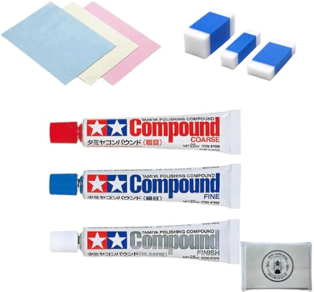 Amazon.co.jp: タミヤ 研磨セット コンパウンド (粗目 87068・細目