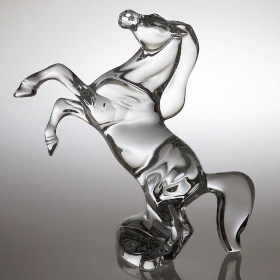 Amazon | バカラ フィギュリン いななく馬 置物 馬 オーナメント