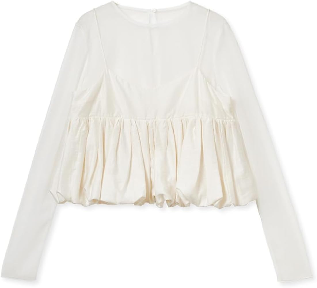 Amazon | [スナイデル] ペプラムキャミ×チュールトップス SWFB244147