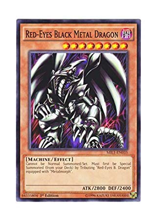 Amazon.co.jp: 遊戯王 英語版 MIL1-EN035 Red-Eyes Black Metal Dragon
