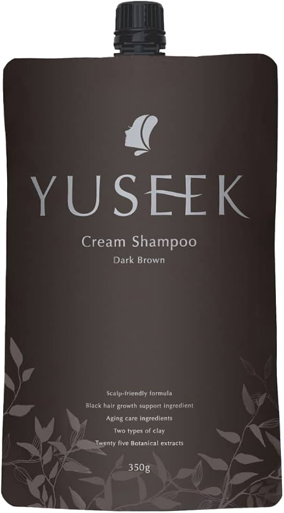 YUSEEK 】Cream Shampoo ダークブラウン 350g×2個 YUSEEK Cream