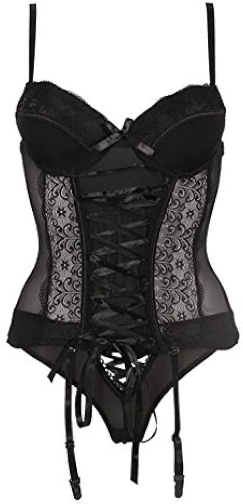 Amazon.com: Black Lace Corset - Women Sexy Mesh Corset Top Fashion