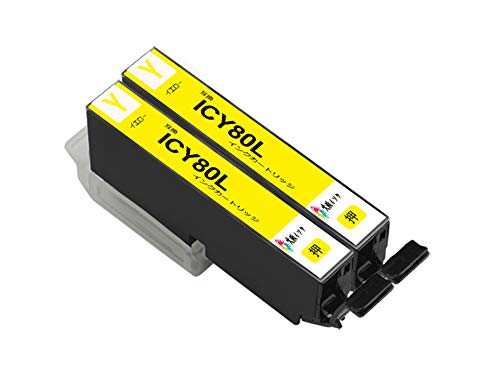 Amazon.co.jp: エプソン インクカートリッジ 80L 互換 IC6CL80L Y