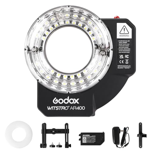 GODOX AR400 Light Video 400w Witstro Ring Flash LED with 4500mAh