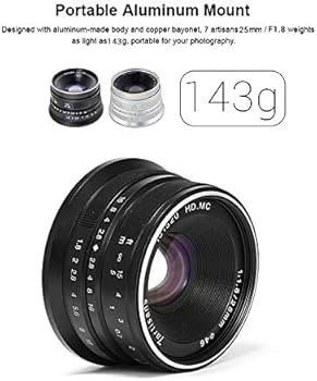Amazon.com : 7artisans 25mm F1.8 Manual Focus Prime Fixed Lens for