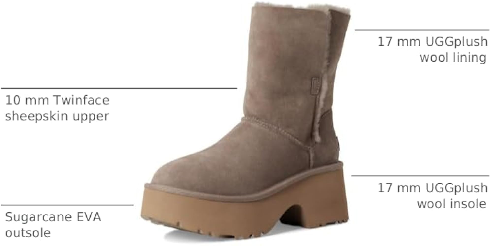 Amazon.com | UGG Women's Esmee Boot Boot, Caribou, 11 | Ankle & Bootie