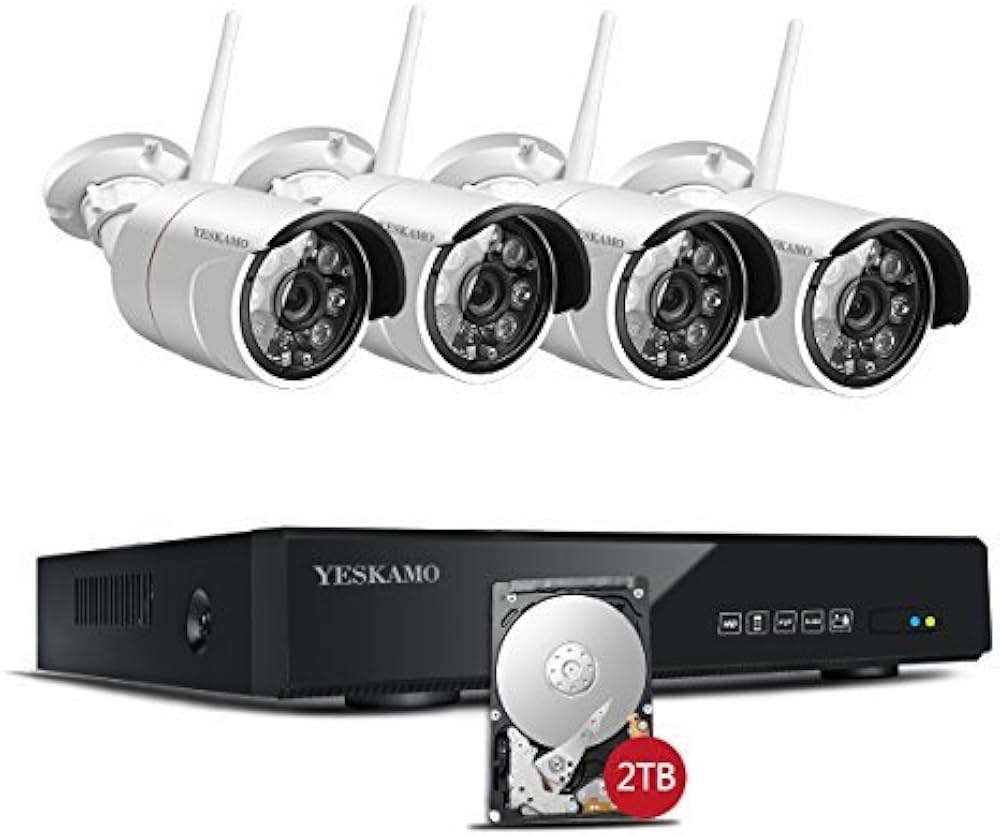 Amazon.co.jp: YESKAMO 防犯カメラ セット 監視カメラ wifi4台 200万