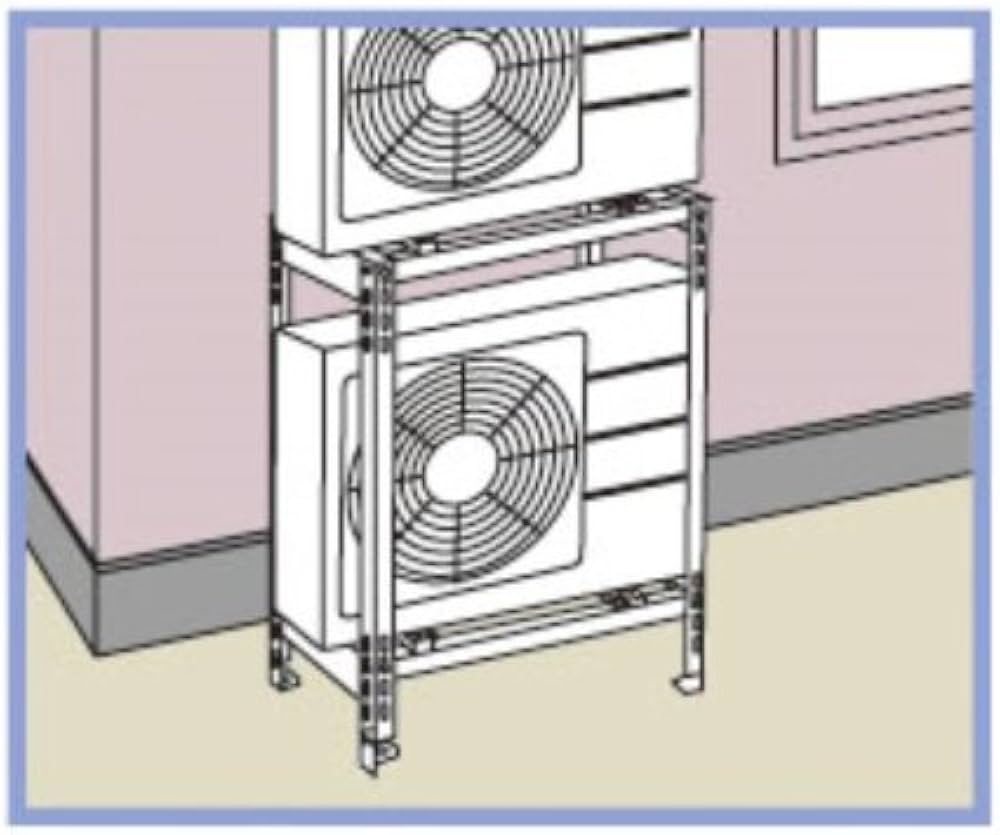 Amazon.co.jp: エアコン室外ユニット用据付架台 平地・二段置用 B