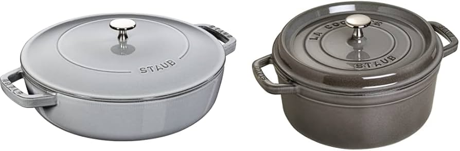 Amazon.co.jp: staub ストウブ 「 ブレイザー ソテーパン グレー 24cm