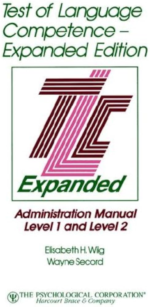 Amazon.com: Test of Language Competence: Administration Manual