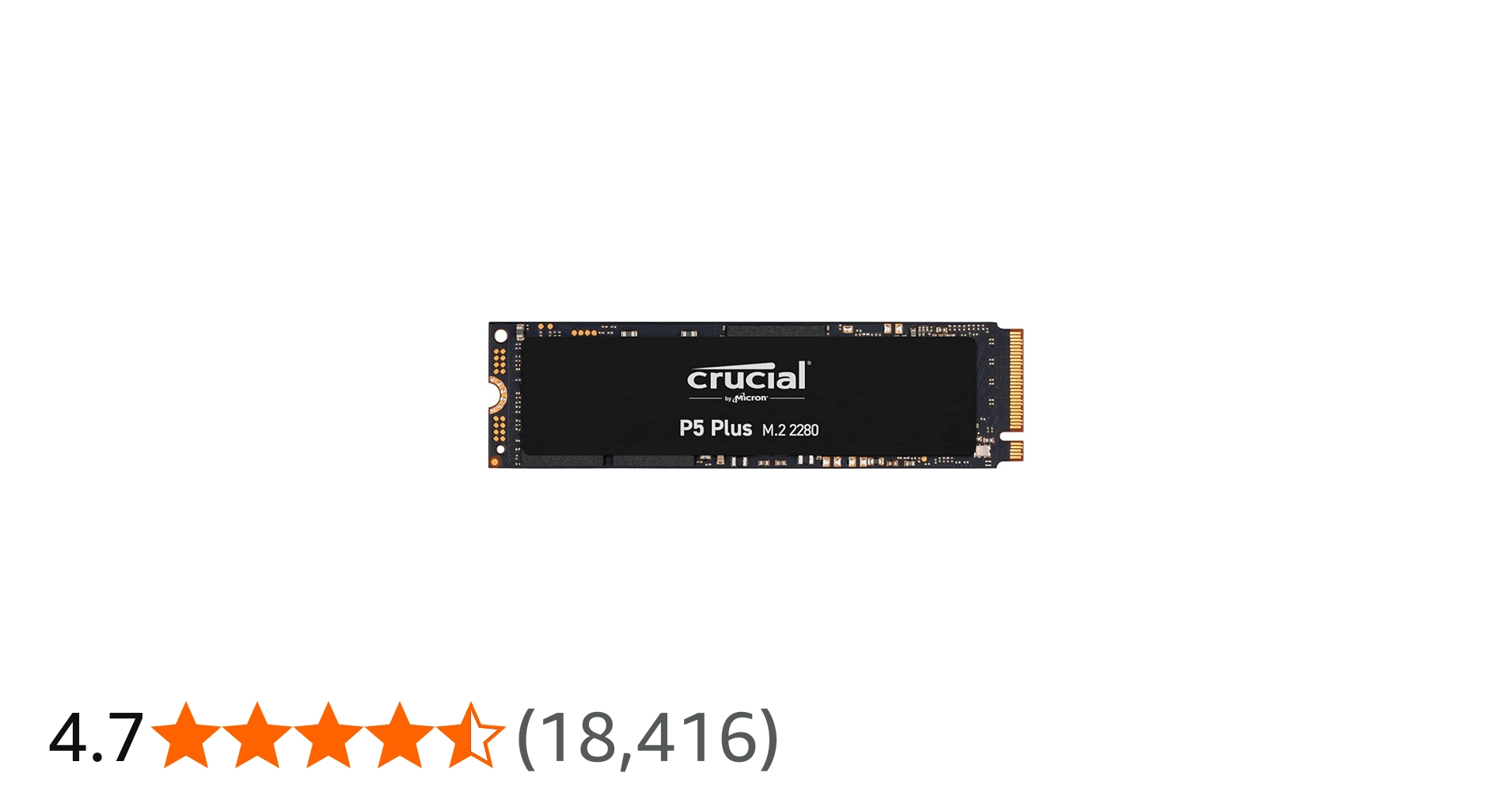 Crucial P5 Plus 1TB PCIe Gen4 3D NAND NVMe M.2 SSD, up to 6600MB/s