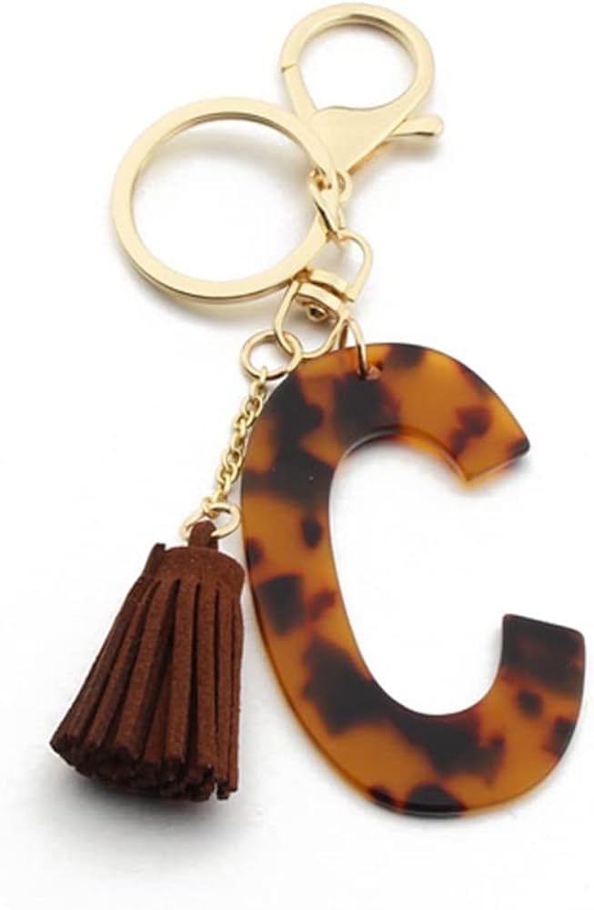 Amazon.com: RANXIZY Boho Acrylic English Letter Keychain for Men