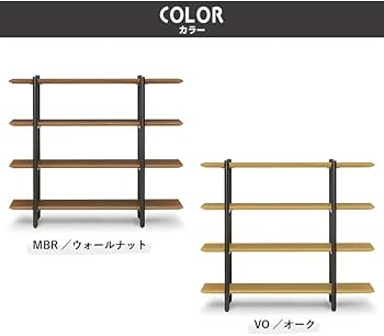 Amazon｜オープンラック シェルフ 4段 木製 アイアン 収納 棚 北欧