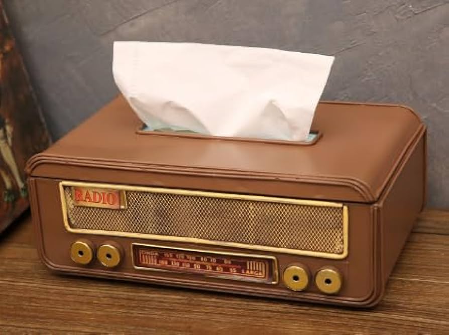 Amazon｜Boono レトロ ラジオ型 ティッシュケースおもしろ ティッシュ