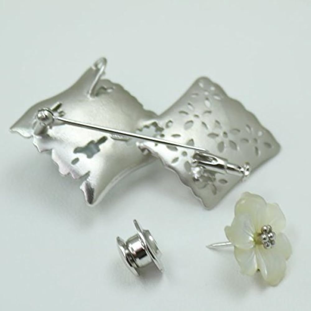 Amazon | 真珠 パール ブローチ 白蝶真珠 特大 南洋ケシパール