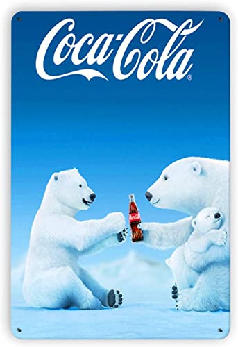 Amazon | コカコーラを飲むシロクマ18ビンテージ錫標識、バー