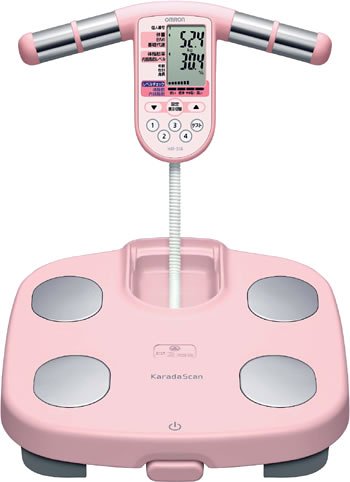 Amazon | OMRON 体重体組成計 カラダスキャン[チェック] ピンク HBF