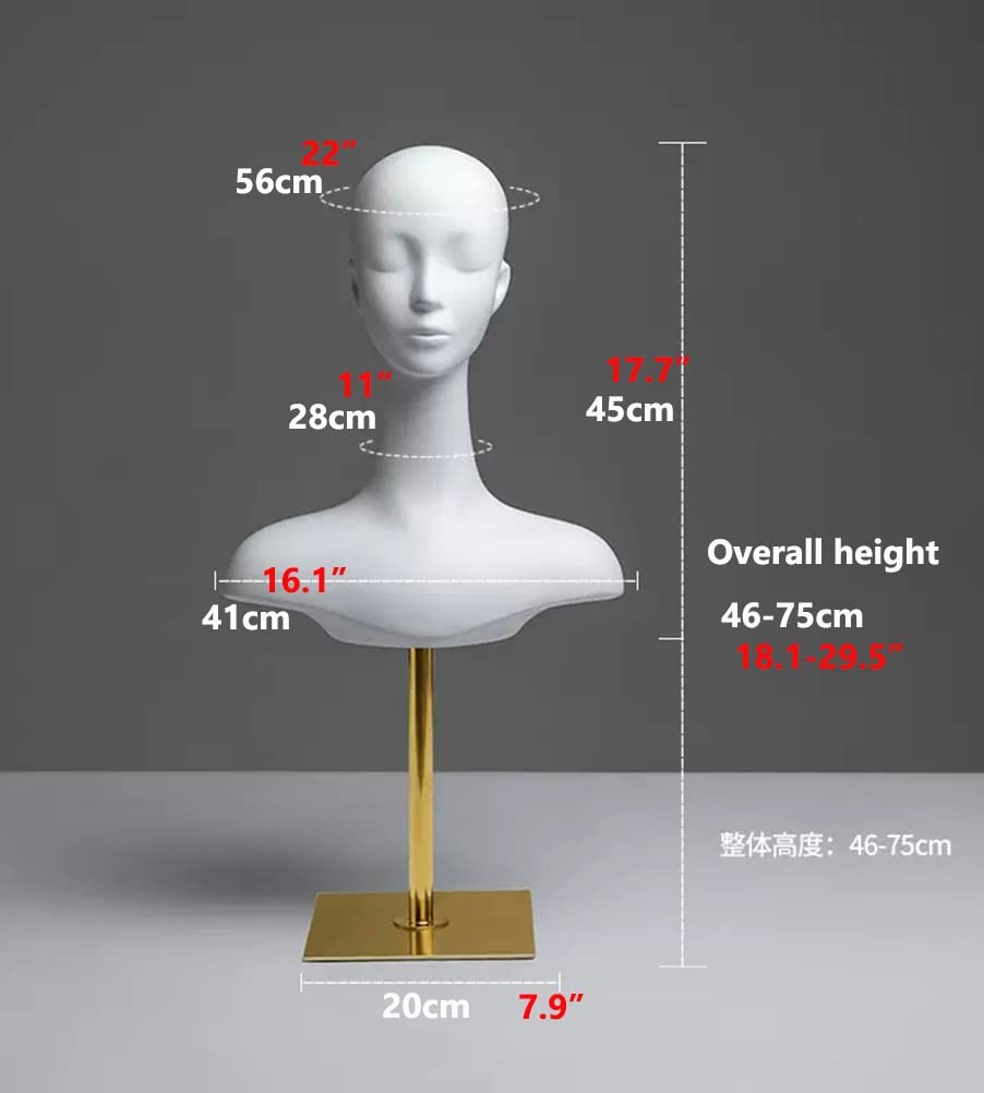 Amazon.co.jp: マネキンヘッド 白いプラスチック製の女性のマネキン