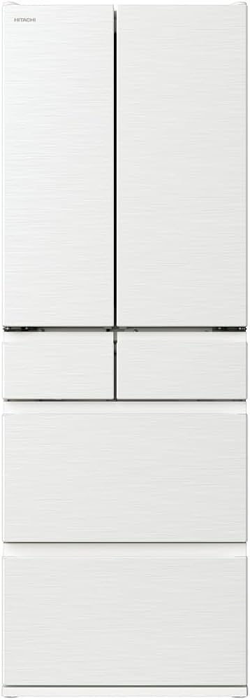 Amazon | 日立 冷蔵庫 485L R-HW49V W ピュアホワイト フレンチドア 幅