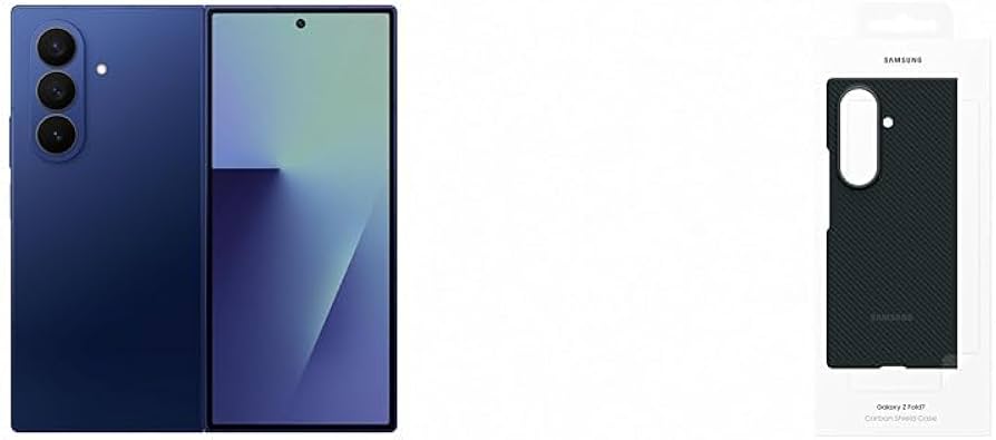 Samsung Galaxy Z Fold 7 256GB Blue Shadow w/Carbon Shield Case