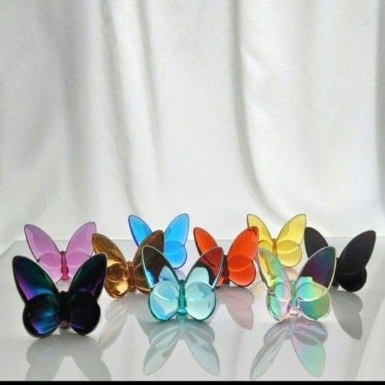 Amazon.co.jp: バカラ ラッキー バタフライ パピヨン 蝶 動物 置物