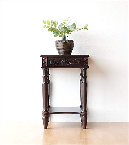 Amazon｜花台 アンティーク サイドテーブル 木製 レトロ おしゃれ 花瓶
