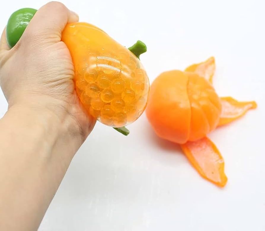 Amazon | ストレス解消グッズ スクイーズ オレンジ ピール 握る