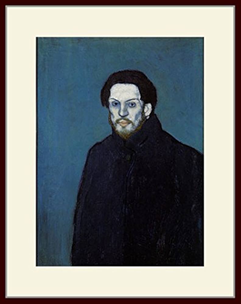 Amazon.co.jp: ピカソ・「自画像(20歳)」 プリキャンバス複製画・ 額