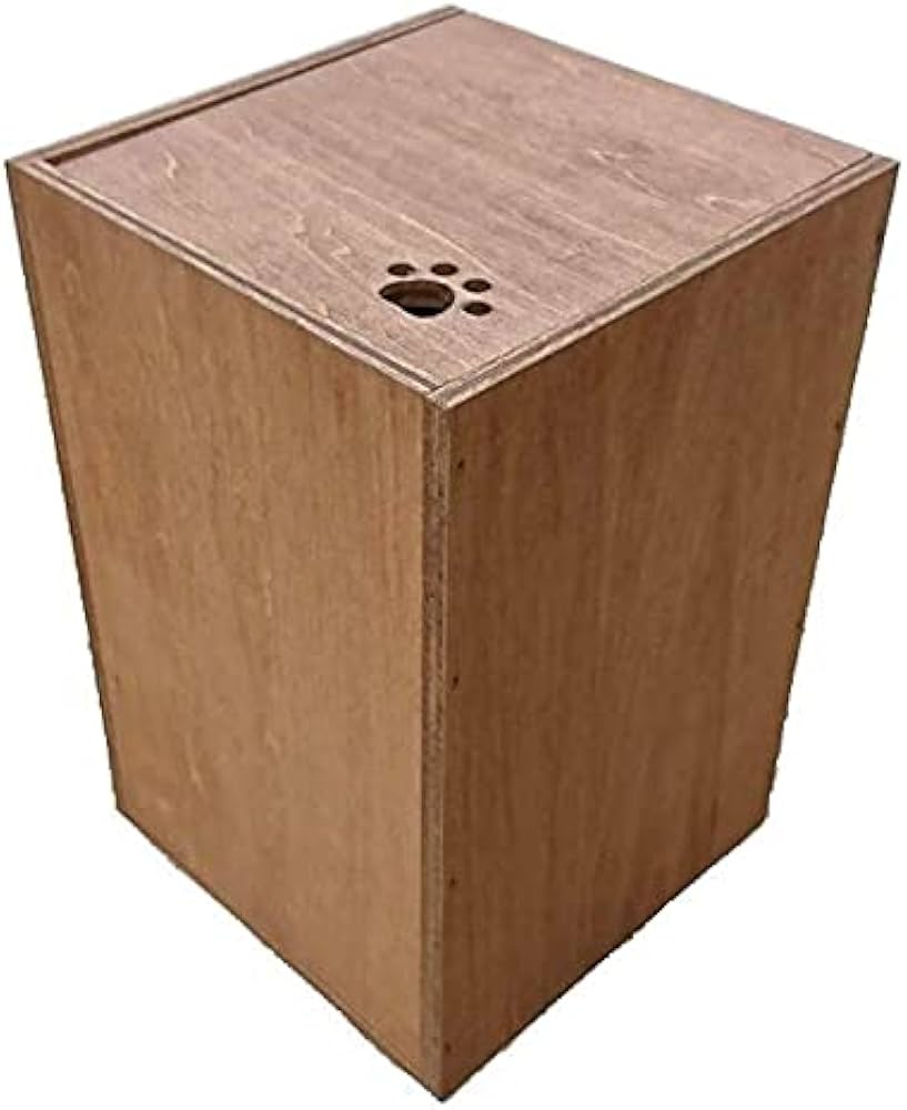 Amazon.co.jp: 木製フタ付きゴミ箱【猫のイタズラ・誤食防止