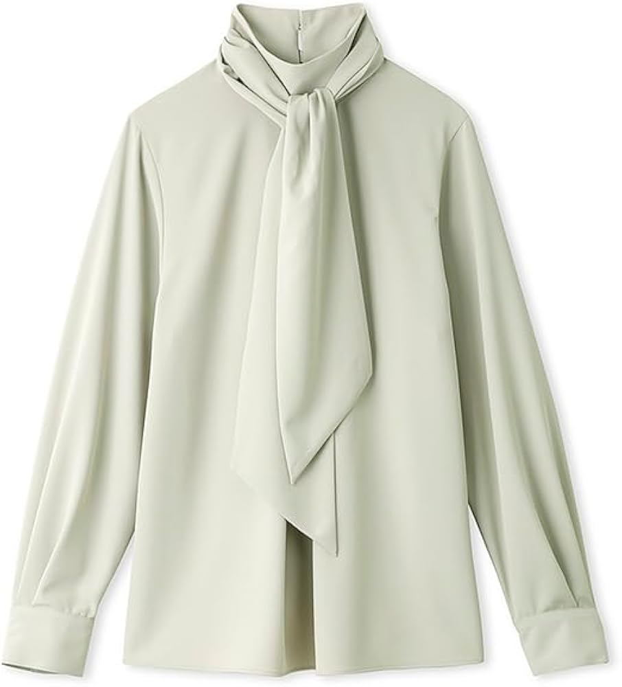 Amazon | [ミースロエ] sustainableシルキーボウタイブラウス | シャツ
