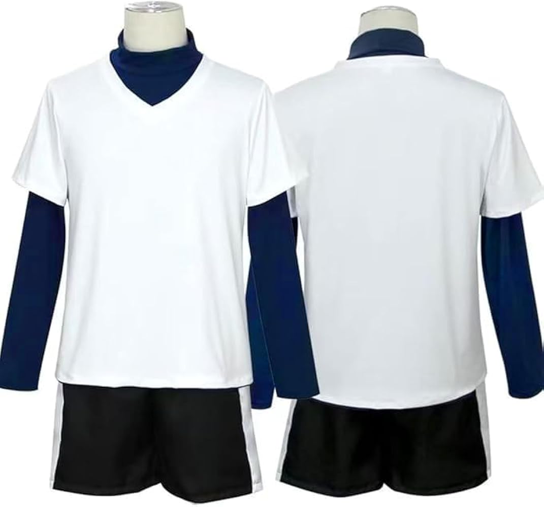 Amazon.co.jp: [NAMIKOE] キルア コスプレ 衣装 ウィッグ 白 ネイル