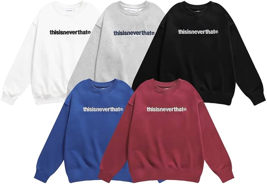 Amazon.co.jp: 韓国thisisneverthat クラシックな文字刺繍とフリース