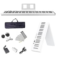 Amazon | ニコマク NikoMaku 電子ピアノ 88鍵盤 折り畳み式 SWAN-X 白