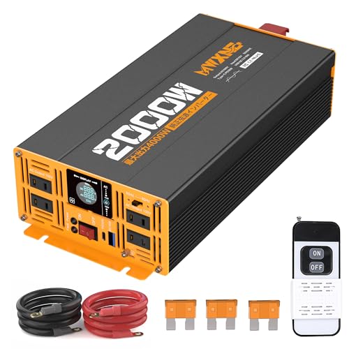 Amazon.co.jp: MWXNE インバーター 正弦波 12v 100v 2000w 最大4000W