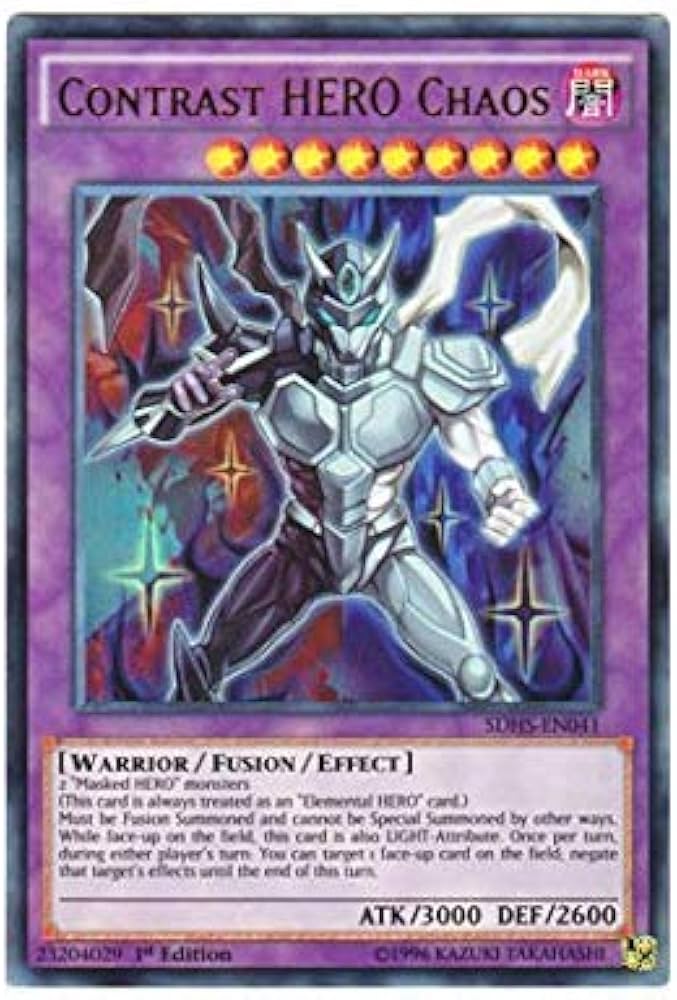 Amazon.co.jp: 遊戯王 英語版 SDHS-EN041 Contrast HERO Chaos C・HERO
