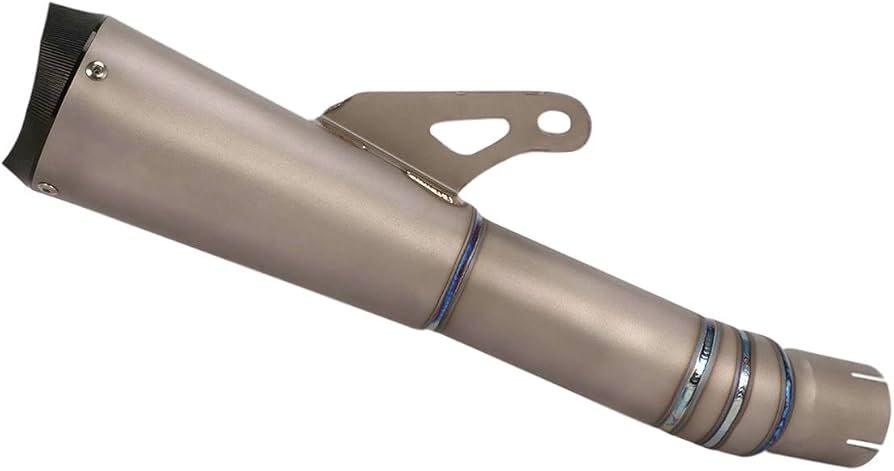 Amazon | バイクスリップオンマフラー バイクサイレンサー チタン合金
