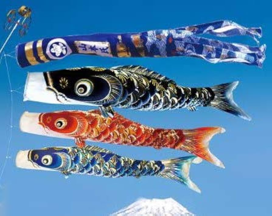 Amazon | 【家紋・名入れ対応】4m『宝碧鯉のぼり』昇龍吹流6点セット