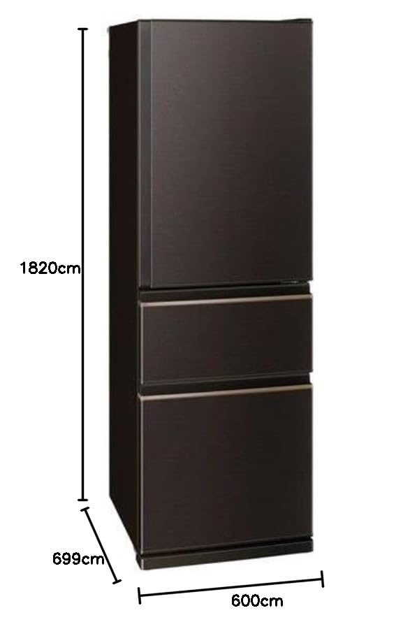 Amazon.co.jp: 三菱 【右開き】405L 3ドアノンフロン冷蔵庫 ダーク