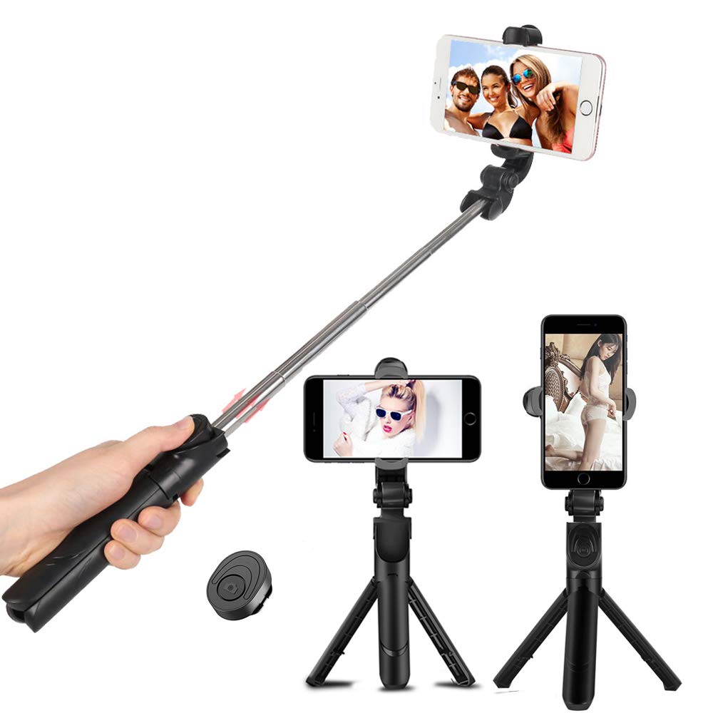 Amazon | 自撮り棒 bluetooth 無線 シャッターボタン付き スマホ