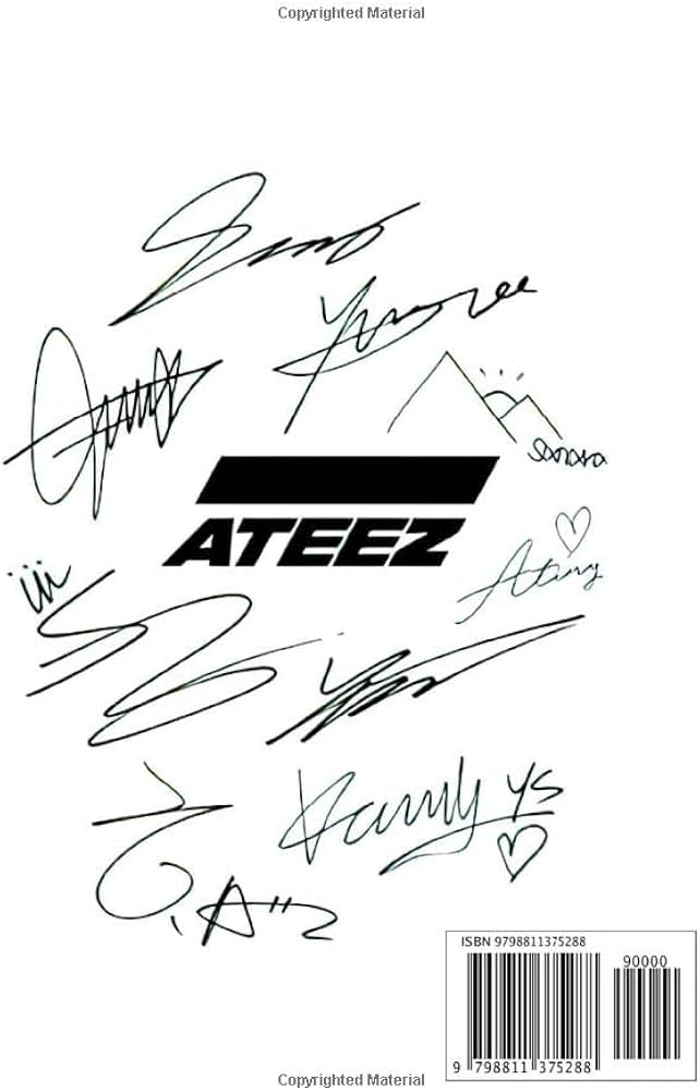 Amazon.co.jp: Lined Notebook: Fun Excellent Ateez Pet Logo Story +