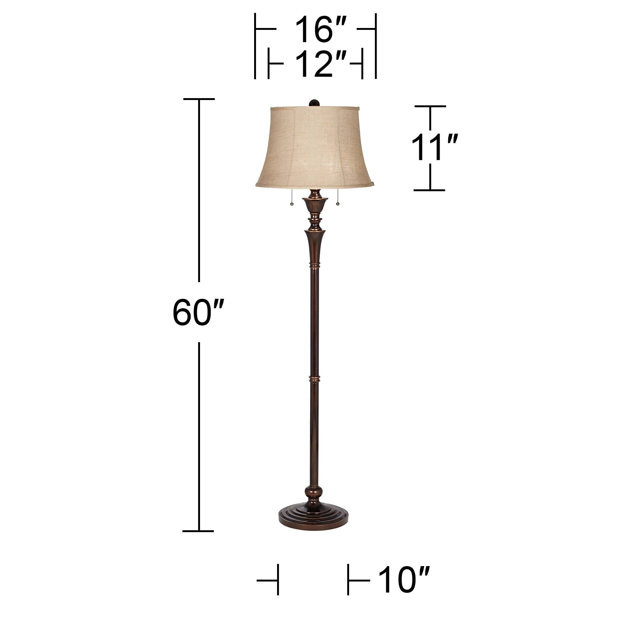 Regency Hill Brooke Traditional Standing Floor Lamp 60