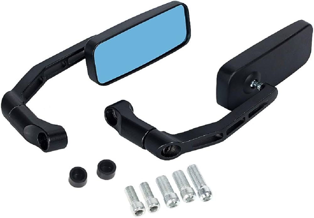 Amazon | バイク 汎用 バレン ミラー スクエア タイプ ロー ポジション