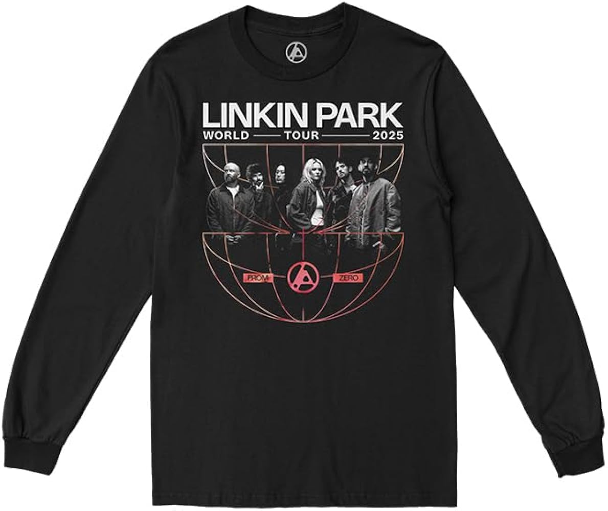 Linkin Park from Zero Globe Long Sleeve Tee, Black, Small | Amazon.com