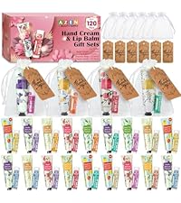 Amazon.com : AZEN 30 Sets Bulk Gifts, Hand Cream and Lip Balm Bulk