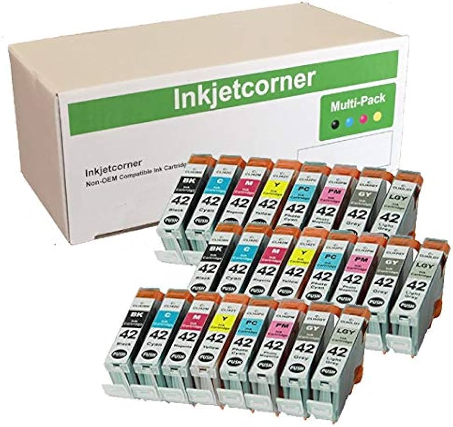 Amazon.co.jp: Inkjetcorner 交換用インクカートリッジ 24個パック CLI