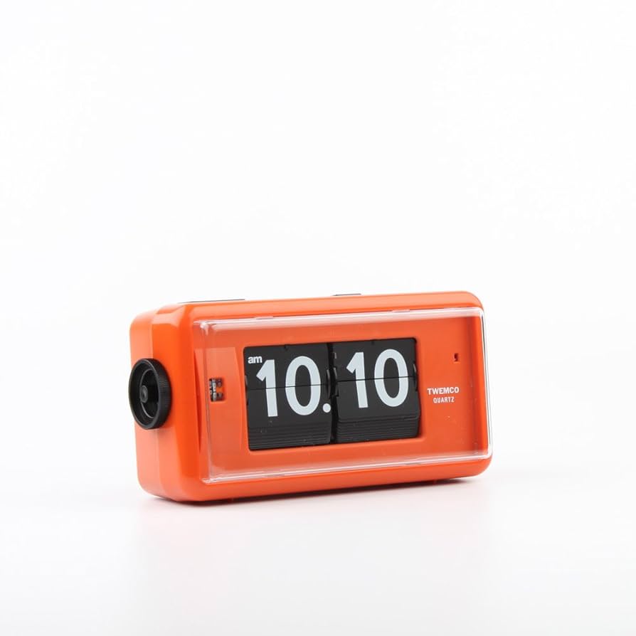 TWEMCO パタパタ時計 クオーツ クリーム色 TWEMCO パタパタ時計