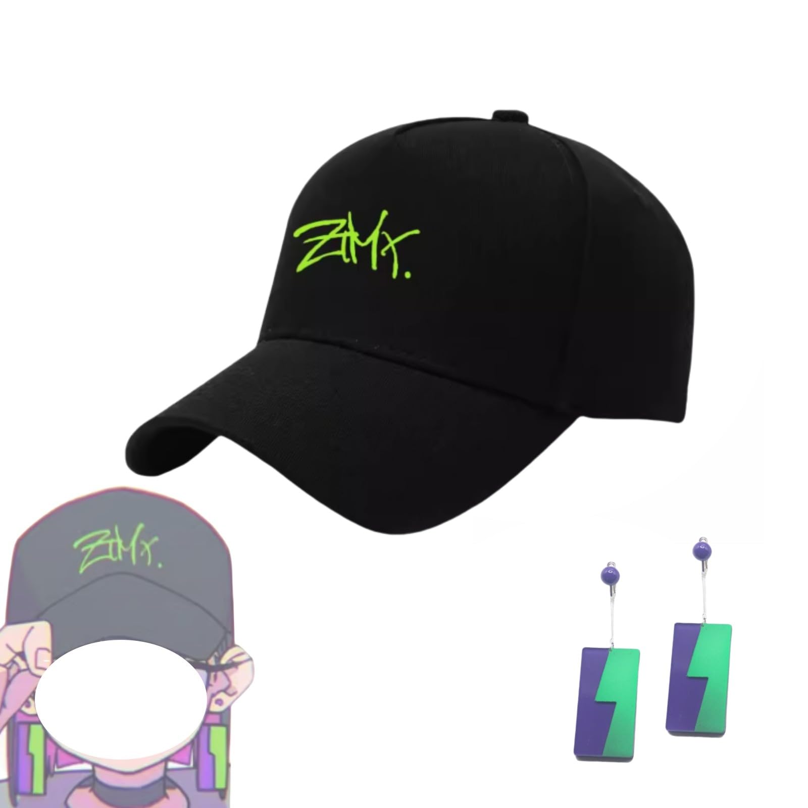 Amazon.co.jp: HIWOWO ずとまよ周辺 グッズ 帽子 おまけイヤリング付き