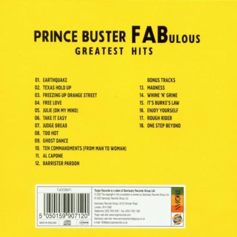 Prince Buster - Fabulous - Greatest Hits + 6 - Amazon.com Music
