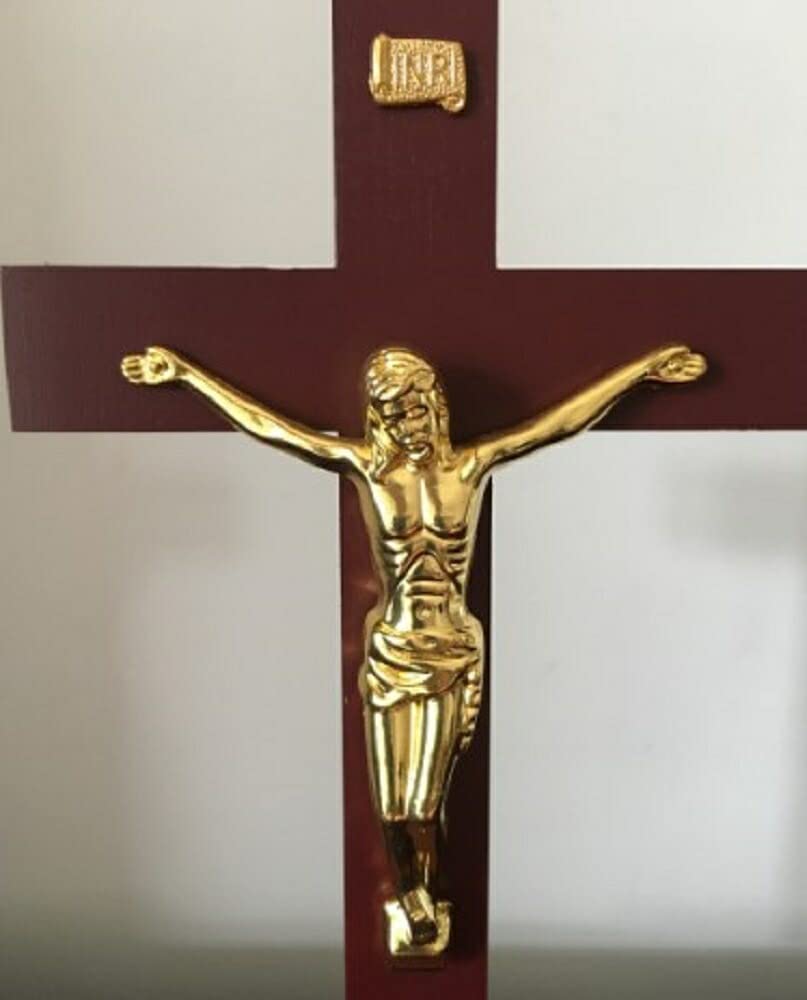 Amazon.co.jp: [AiO JAPAN] 【在庫限り】 木製キリスト像 木製十字架